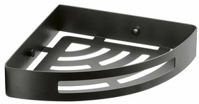GEDY 247914 Smart sarokpolc zuhanyzóhoz, 21 x 4,5x 21 cm, fekete matt