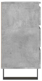 2 db betonszürke szerelt fa éjjeliszekrény 40x35x69 cm