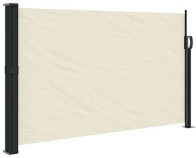 krémszínű behúzható oldalsó napellenző 117 x 300 cm