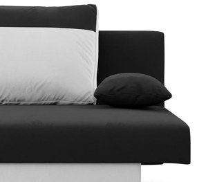 Sony kanapé, szövet anyag, bonell töltet, fekete - fehér