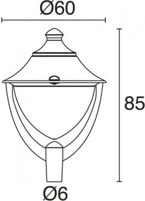 Novolux GUNTHER TOP 655A-G31X1A-02 Utcavilágítás lámpatest 9x40/GX53 IP65