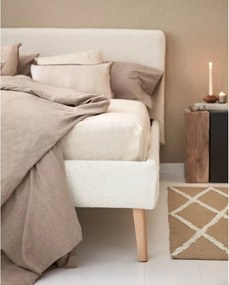 Lydia világosszürke kétszemélyes ágy, 160 x 200 cm - Kave Home