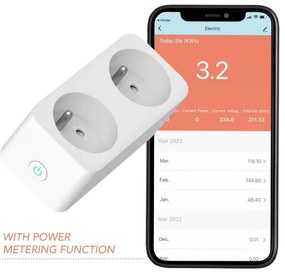 Immax NEO 07751L - Intelligens aljzat elosztó NEO LITE 2x16A/230V Wi-Fi Tuya