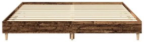 antik fa szerelt fa ágykeret matrac nélkül 200x200 cm
