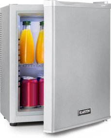 Klarstein Happy Hour 23, minibár, 23 liter, 5 - 15 °C, G energiahatékonysági osztály, csendes, 23 dB, LED világítás, ezüst