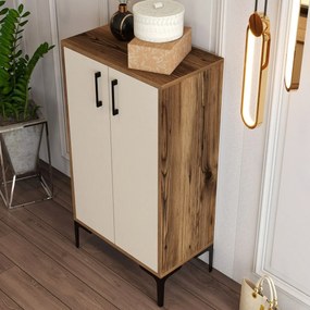 Cipősszekrény Prag Walnut and Cream