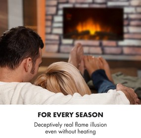 Klarstein Colmar, elektromos kandalló, 2000 W, üveg, 7 színű LED dióda, távirányító