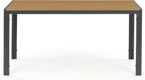 Kerti asztal 150x89 cm, fém, polywood, barna (tölgy), AZT-S1215 OAK