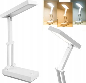 Asztali Led Lámpa Vezeték Nélküli Újratölthető Iskolai Íróasztal Fehér Usb