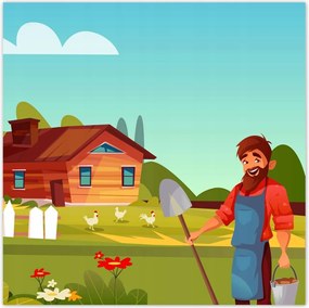 Poszterek 100x100 Farm Gyerekszoba