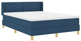 Kék Box Spring Ágy Matrac - 160 x 200 cm - Szövet