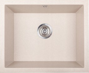 Gránit mosogató konyhai mosogató Junit 56 függesztett pult alatti bézs