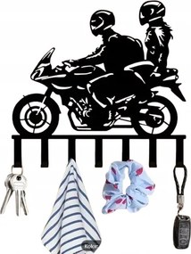 Ruhaakasztó Fali Kulcsok Fém Kampók Ház Fekete Nagy Motorkerékpár II