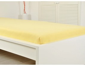 4Home Ideál jersey lepedő sárga, 180 x 200 cm, 180 x 200 cm