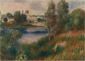 Kép - Auguste Renoir, Landscape at Vetheuil, reprodukciók (70x50 cm)