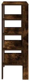 füstös tölgy színű szerelt fa cipőtartó 61x32x87,5 cm