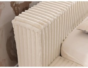 Bézs kárpitozott ágyneműtartós franciaágy ágyráccsal 140x200 cm Cloe – Ropez