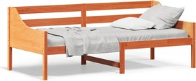 vidaXL kanapéágy ágy matrac viaszbarna 100x200 cm tömör fa fenyőfa