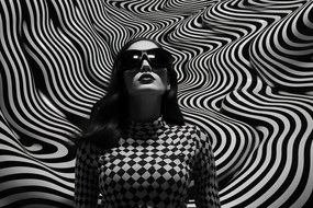 Poszter 45x30cm Kontraszt fekete szemüveggel