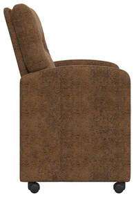 Kerekes Étkező Székek 2 pcs Barna 57 x 67 x 95 cm Műbőr velúr