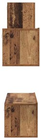 TV szekrény garnitúra 4 pcs Régi fa 30.5 x 30 x 60 cm Faanyag