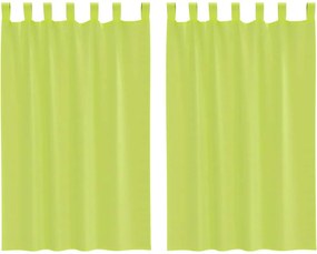 vidaXL 2 db almazöld fátyolfüggönyök fülecske tetejével 140x260 cm
