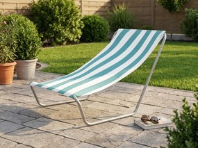 Összecsukható tengerparti napozóágy SAND, türkiz csíkos