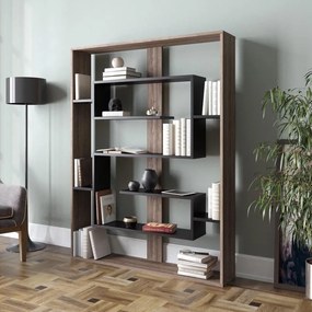 könyvespolc Esteban - Walnut, Black