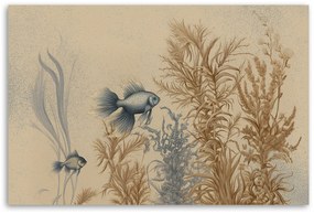 Gario Vászonkép Halak és tengeri növények Méret: 100 x 70 cm
