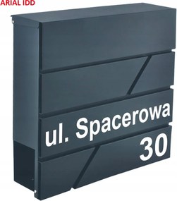 Postaláda Újságtartó Antracit Házszám Uv Nyomtatás
