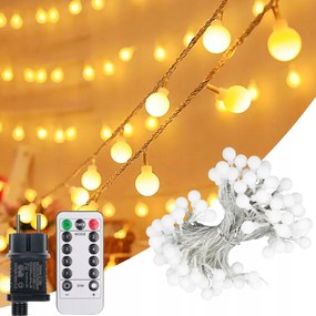 Karácsonyfa Fényfüzér Golyók 200LED 27M Kültéri Beltéri Meleg Mese