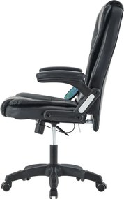 Irodai szék masszázs funkcióval, fekete, TYLER NEW