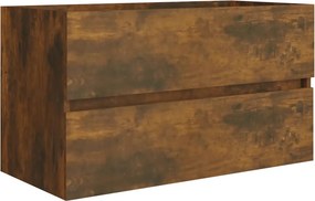 vidaXL füstös tölgy színű szerelt fa mosdószekrény 80 x 38,5 x 45 cm