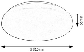 Rabalux 71035 - CERRIGEN LED RGB dimmelhető mennyezeti lámpa 24W/230V