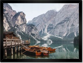 Poszterek keretben 40x30 Hegyi kikötő csónakokkal