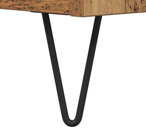 Széf fiókkal Öreg fa 40 x 35 x 70 cm Műszaki fa és vas