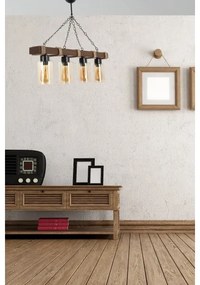 JASMIN láncos csillár 4xE27/40W/230V barna/bézs
