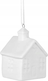 BR07 Medál Rader kerámia házikó felakasztható karácsonyfa dekoráció