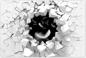 Poszterek 120x80 Hulló fehér tollak