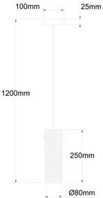 Globo 15775H - Csillár zsinóron KAROLO 1xE14/40W/230V