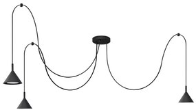 Csillár zsinóron ETNA 3xGX53/10W/230V pók fekete