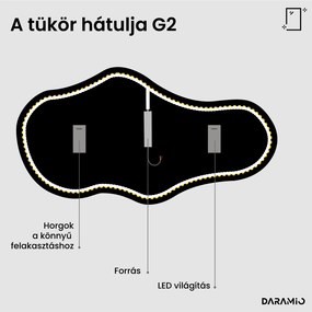 Atipikus tükör LED világítással G2