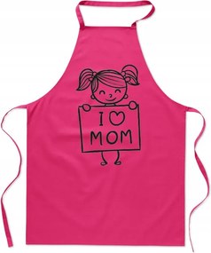 Konyhai kötény I Love you Mom Szeretlek Anya Ajándék Kismamáknak