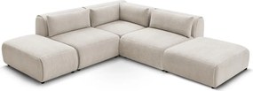 Bézs sarokkanapé (variálható) Jeanne – Bobochic Paris