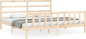 vidaXL tömör fenyőfa ágy matrac nélkül 200 x 200 cm