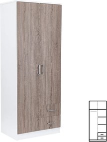 Miami gardróbszekrény 80x205 cm yorki tölgy-fehér