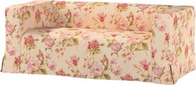 Klippan 2 személyes kanapé huzat Ikea nagy virágok krémszínű háttérrel