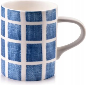 Navy kockás porcelán bögre 380 ml