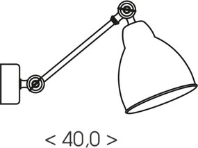 Brilagi - Fali lámpa QUILL 1xE27/40W/230V 40 cm fehér