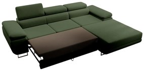 Sarokkanapé Grande (J) (zöld + króm). 1100547